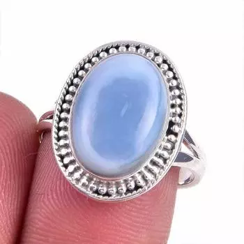 Кольцо из стерлингового серебра 925 пробы с натуральным опалом Owyhee S.7.5 a3n27