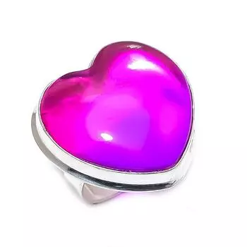 Кольцо из стерлингового серебра 925 пробы с натуральным двухцветным турмалином, размер 7 y1p12