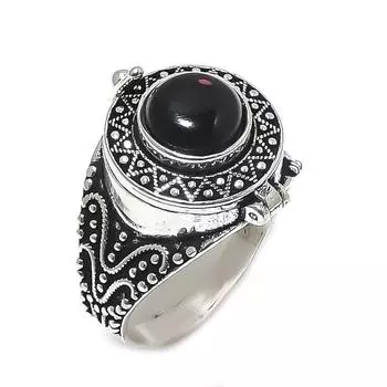 Кольцо из стерлингового серебра 925 пробы с натуральным аметистом, размер 12,5 e8v15