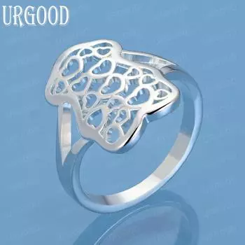Кольцо из стерлингового серебра 925 пробы с модным узором, модные свадебные украшения 7#
