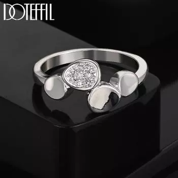 Кольцо из стерлингового серебра 925 пробы с цирконом AAA FashionWedding Jewelry 7#