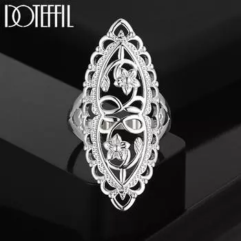 Кольцо из стерлингового серебра 925 пробы, модное, очаровательное, свадебное украшение 6#