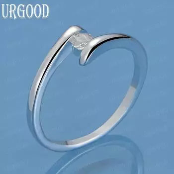 Кольцо из стерлингового серебра 925 пробы с цирконом AAAAA, модное, с подвесками, свадебные украшения 7#