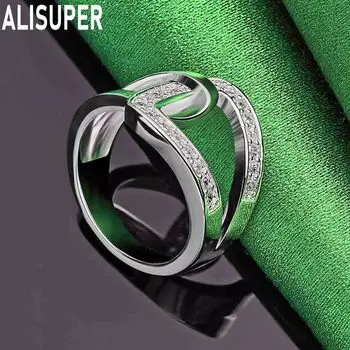 Кольцо из стерлингового серебра 925 пробы с цирконом AAA, модное свадебное украшение с шармом 7#