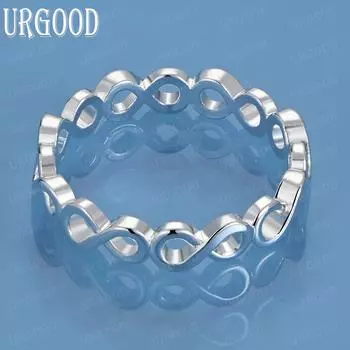 Кольцо из стерлингового серебра 925 пробы, размер 8, модное, с подвесками, свадебные украшения 7#