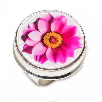 Кольцо из стерлингового серебра 925 пробы с натуральным стеклянным драгоценным камнем Dicorich, размер 7 A7z75