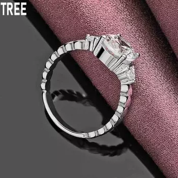 Кольцо из стерлингового серебра 925 пробы с цирконием AAA, изысканное модное свадебное украшение 6#