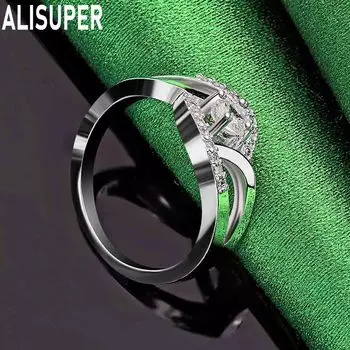 Кольцо из стерлингового серебра 925 пробы с круглым цирконием AAA, модное, изящное, свадебное, ювелирное изделие 8#
