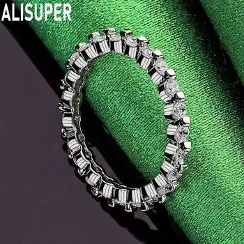 Кольцо из стерлингового серебра 925 пробы с полным цирконием AAA, изысканные свадебные украшения 7#