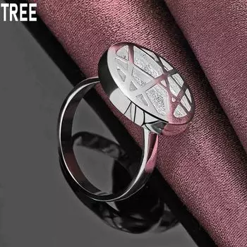 Кольцо из стерлингового серебра 925 пробы с круглым переплетением, изысканное очарование, модные свадебные украшения 7#