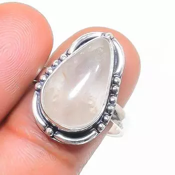 Кольцо из стерлингового серебра 925 пробы с натуральным золотым рутилом, размер 7 v8J99