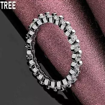 Кольцо из стерлингового серебра 925 пробы с полным цирконием AAA, изысканное модное свадебное украшение 7#