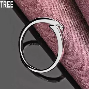 Кольцо из стерлингового серебра 925 пробы с цирконием AAAAA, изысканное, модное, свадебное, ювелирное изделие 7#