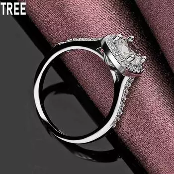 Кольцо из стерлингового серебра 925 пробы с цирконием AAA, изысканное модное свадебное украшение 7#