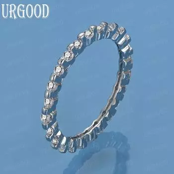 Кольцо из стерлингового серебра 925 пробы с полным цирконием AAA, модное украшение для свадьбы 7#