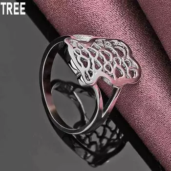 Кольцо из стерлингового серебра 925 пробы с модным узором, изысканное очарование, модные свадебные украшения 7#