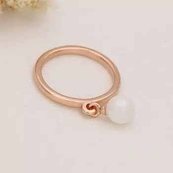 Кольцо из стерлингового серебра 925 пробы, креативный жемчужный кулон, кольцо из розового золота для женщин, подарок на свадьбу, модные украшения 7