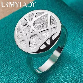 Кольцо из стерлингового серебра 925 пробы круглое 7 8 9 10 для женщин модные очаровательные украшения 7