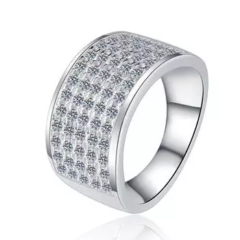 Кольцо из стерлингового серебра S925, цвет D, 1,3 карата, с бриллиантом из муассанита, звездная широкая версия, модное обручальное кольцо, обручальное кольцо, подарок для подруги 5