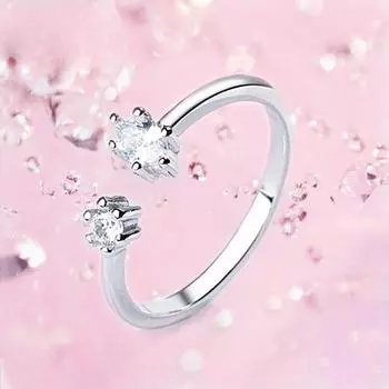 Кольцо из стерлингового серебра S925, модное, изысканное, открытое, в корейском стиле, универсальное кольцо