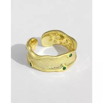 Кольцо из стерлингового серебра S925 пробы с неровными линиями из фольги и бриллиантами, женские ювелирные изделия, кольцо в стиле Normcore с особым интересным дизайном Opening is adjustable