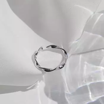 Кольцо из стерлингового серебра S925 пробы, простое, витое, абстрактное, нишевое, дизайн, холодное, модное, простое opening adjustable