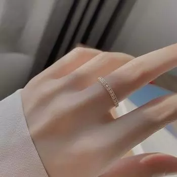 Кольцо из стерлингового серебра S925, простое и легкое, роскошное, нишевое, модное, индивидуальное, женское кольцо opening adjustable