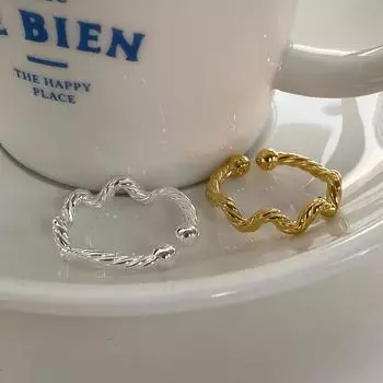 Кольцо из стерлингового серебра S925, простой браслет, волнистое кольцо, кольцо на указательный палец, особый интересный дизайн, темперамент, вход, люкс, женское кольцо