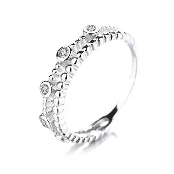 Кольцо из стерлингового серебра S925 с инкрустацией цирконием, женское модное серебряное кольцо для девушки, серебряные ювелирные изделия для девушки 6