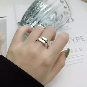 Кольцо из стерлингового серебра с бриллиантами, шестью гранями, глянцевое, корейский стиль, S925, модное, персонализированное, для мужчин и женщин, на указательный палец