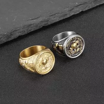 Кольцо из титана в стиле хип-хоп с изображением армейского морского орла для мужчин, ювелирные изделия из нержавеющей стали, повседневные аксессуары, кольцо на палец 7