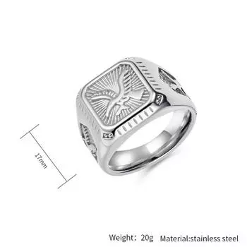 Кольцо из титановой стали с головой орла для мужчин, смелые украшения из нержавеющей стали, готические панк хипстерские модные аксессуары, уникальное мужское кольцо в подарок 8#