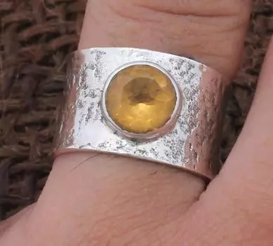 Кольцо из твердого серебра 925 пробы с драгоценным камнем и цитрином, дизайнерское кольцо ручной работы, богемное кольцо, серебряные ювелирные украшения, подарок на помолвку, уникальный подарок 6