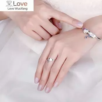 Кольцо Jewelrypalace Airplane Silver Ring Open Adjustable Stacked Thumb Finger Cuff Wrap Band Fashion Rings For Women Resizable