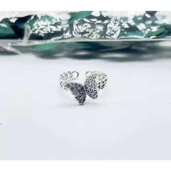 Кольцо JMXD-Butterfly Effect Limited с фиолетовым цирконием и цепочкой — модное, высококлассное, милое и стильное, эксклюзивно для женщин opening adjustable