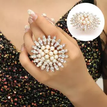 Кольцо Ювелирные Изделия Элегантное Кольцо Партии Подарок Женское Кольцо Ювелирные Аксессуары 1.8cm