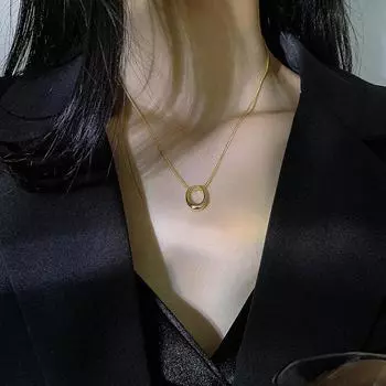 Кольцо-кольцо из нержавеющей стали 316L, новое женское не выцветающее простое кулон-цепочка на ключицу для женщин