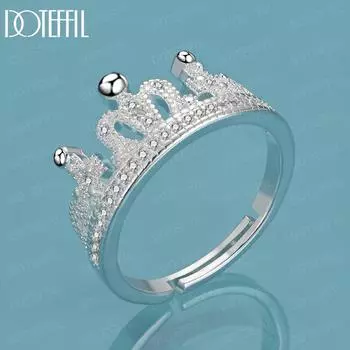 Кольцо-корона с подвеской из стерлингового серебра 925 пробы и цирконием AAA 5#-10#