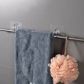 Кольцо Крючок Крючок Настенный кронштейн для карниза для штор Безударный Вешалка для геля для душа Кухня Ванная комната Настенная полка