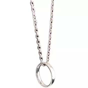 Кольцо кулон ожерелье металл серебряный цвет пара цепочка ожерелья мужчины женщины хип-хоп ювелирные изделия подарок onesize