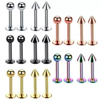 Кольцо-лабрет для губ, украшения для тела, пирсинг, сексуальный, титановый, стальной, хрящ, гвоздик, бесшовный, козелок, хирургическая сталь, кликер, шарнирный, септум, аксессуар 1.2*6+3mm #Ball 01 серебряный