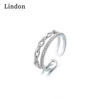 Кольцо Lindon из медного сплава с цирконом, женские ювелирные изделия, свадебный подарок, вечеринка