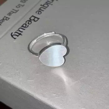 Кольцо Love из стерлингового серебра 925 пробы для женщин, нишевое матовое кольцо с дизайном, легкое, роскошное, универсальное, холодное, новое, тяжелая промышленность Opening adjustable