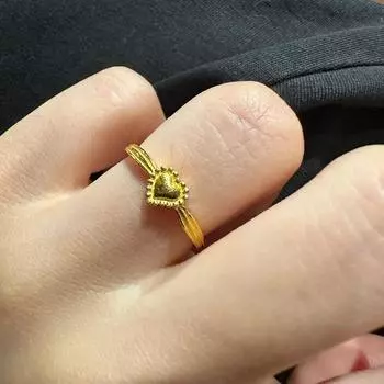 Кольцо Love Ring женское легкое роскошное нишевое дизайнерское Sense маленькое персиковое сердечко указательный палец кольцо открытое сердце хвост кольцо