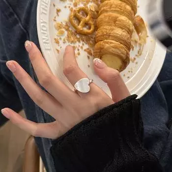 Кольцо Love Ring женское летнее модное индивидуальное матовое кольцо в форме сердца с регулируемым отверстием для указательного пальца