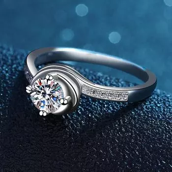 Кольцо Love S Covenant из стерлингового серебра S925 пробы, женское, легкое, роскошное, вращающееся в течение 50 минут, бриллиантовое кольцо, имитация бриллиантового обручального кольца No. 5