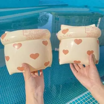 Кольцо Luminine Arm Ring KC Certified Arm Tube 2P Emotion Water Park Water Play Arm Tube Emotion, Heart, 1 шт., корейские товары для водных развлечений
