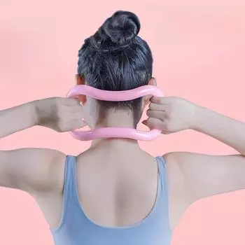 Кольцо Magic Ring для йоги и пилатеса премиум-класса: Домашний фитнес и растяжка Оборудование для открытых плеч и спины bump, new material with high elasticity розовый