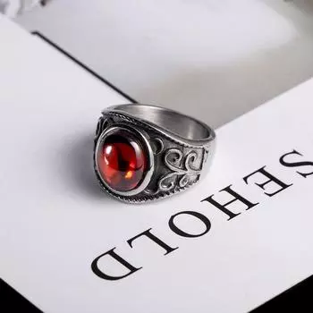 Кольцо Magical Pomegranate Ruby, элегантное мужское кольцо 7
