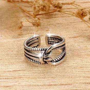 Кольцо-манжета с ретро-узлом, подходит для мужчин и женщин, подходит для повседневной одежды, высокое качество, регулируемое кольцо Adjustable